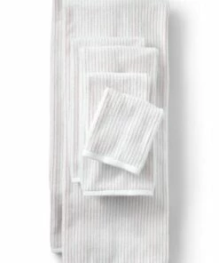 Wholesale ๐ Premium Supima Cotton Textured stripe 6-Piece Towel Set Light Cypress Stripe โ