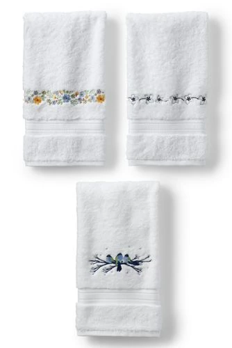 Cheapest ๐คฉ Draper James x Lands' End Embroidered Supima Hand Towel Love Birds โค๏ธ - Image 2