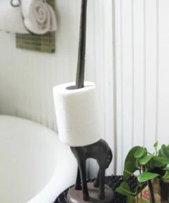 Hot Sale ✨ Kalalou Cast Iron Giraffe Toilet Paper -Paper Towel Holder ⌛