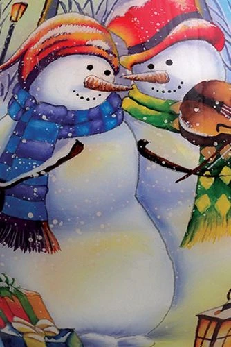 New ๐ Inner Beauty Violin Snowman Couple Spire Glass Ornament ๐ - Image 5