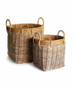 Promo 🧨 Napa Home and Garden Sonoma Rattan Harvest Baskets Set Of 2 ✨