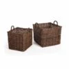 Best Sale 🎁 Napa Home and Garden Normandy Rattan Cane Square Baskets With Handles Set Of 2 🔥
