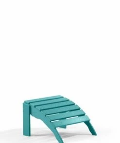 New 👍 All-Weather Recycled Adirondack Patio Ottoman Teak 🛒