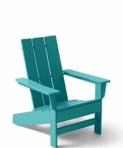 Cheap 👍 All-Weather Recycled Modern Adirondack Patio Chair Navy 🔥