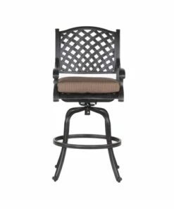 Coupon 🔔 GatherCraft Castle Rock Outdoor Patio Bar Chair with Cushion 🌟