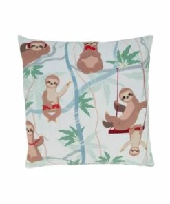 Best Pirce 👍 Saro Lifestyle Sloth Print Decorative Throw Pillow ✔️