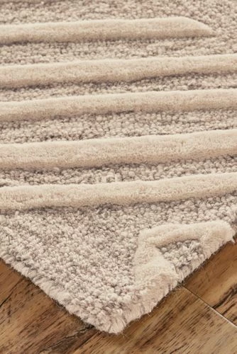 Brand new 💯 Feizy Rugs Modern Geometric Design Wool Area Rug Ivory/Natural 🌟 - Image 2