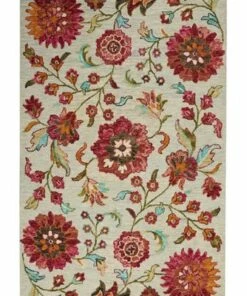 Brand new 🎁 Nourison Bahari Gray Floral Wool Area Rug Gray Multi 💯