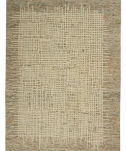 Cheap 🌟 Nourison Vail Border Wool Area Rug Ivory Multi ✨